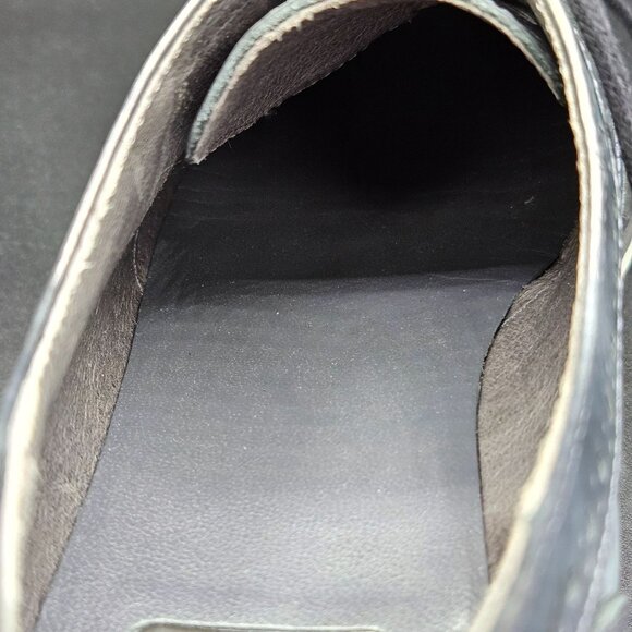 Woman's Kanna preppy academia brogue blueish metallic leather oxford sneakers 7 - Picture 7 of 8